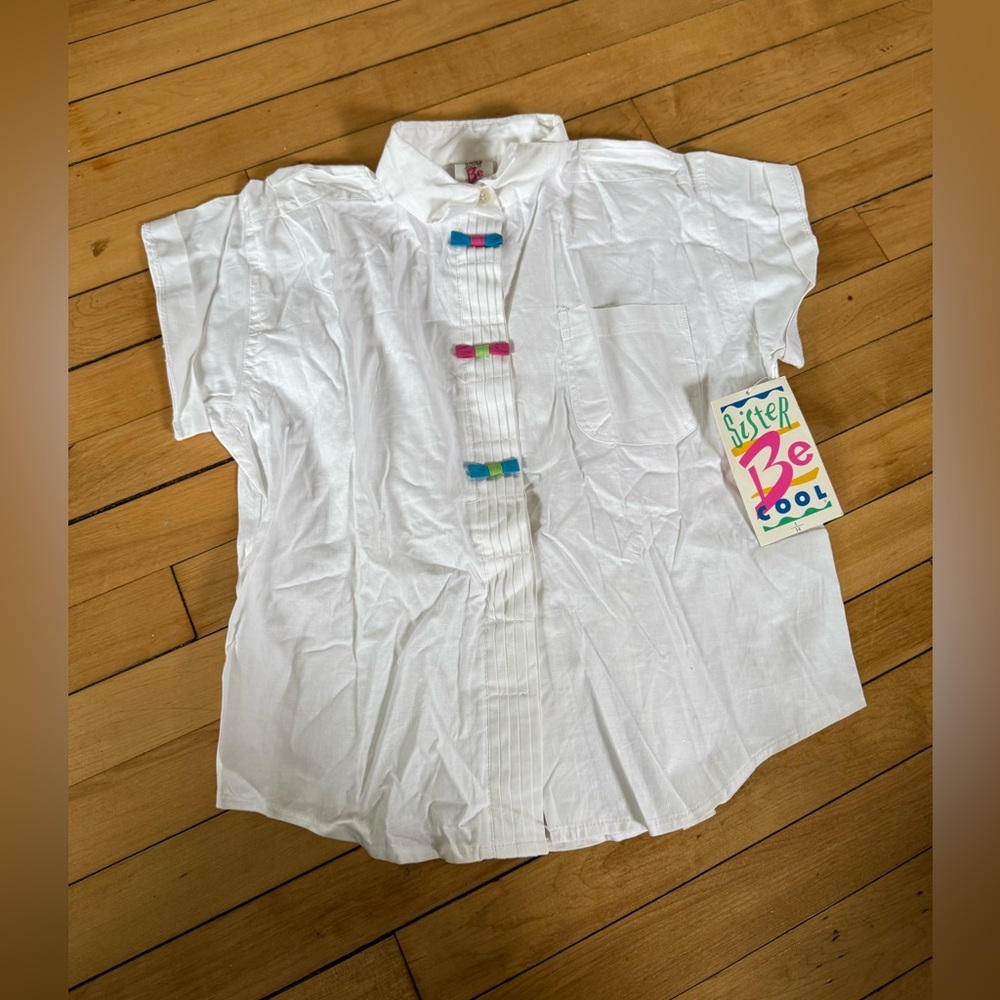 NWT Vintage 90s‎ Deadstock Sister Be Cool youth blouse